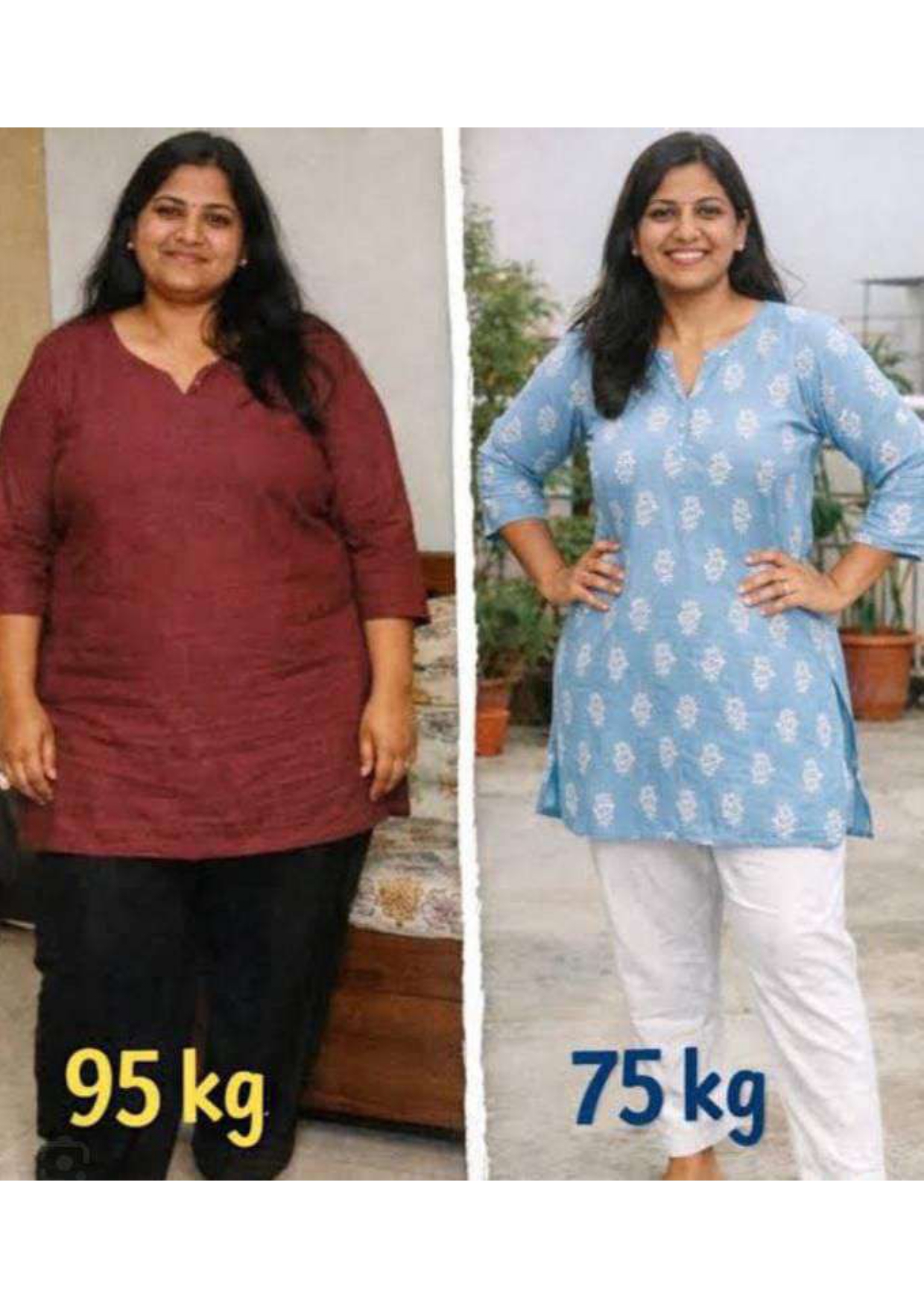 Meena Joshi - 20 kg ayurvedic weight loss transformation from Pune