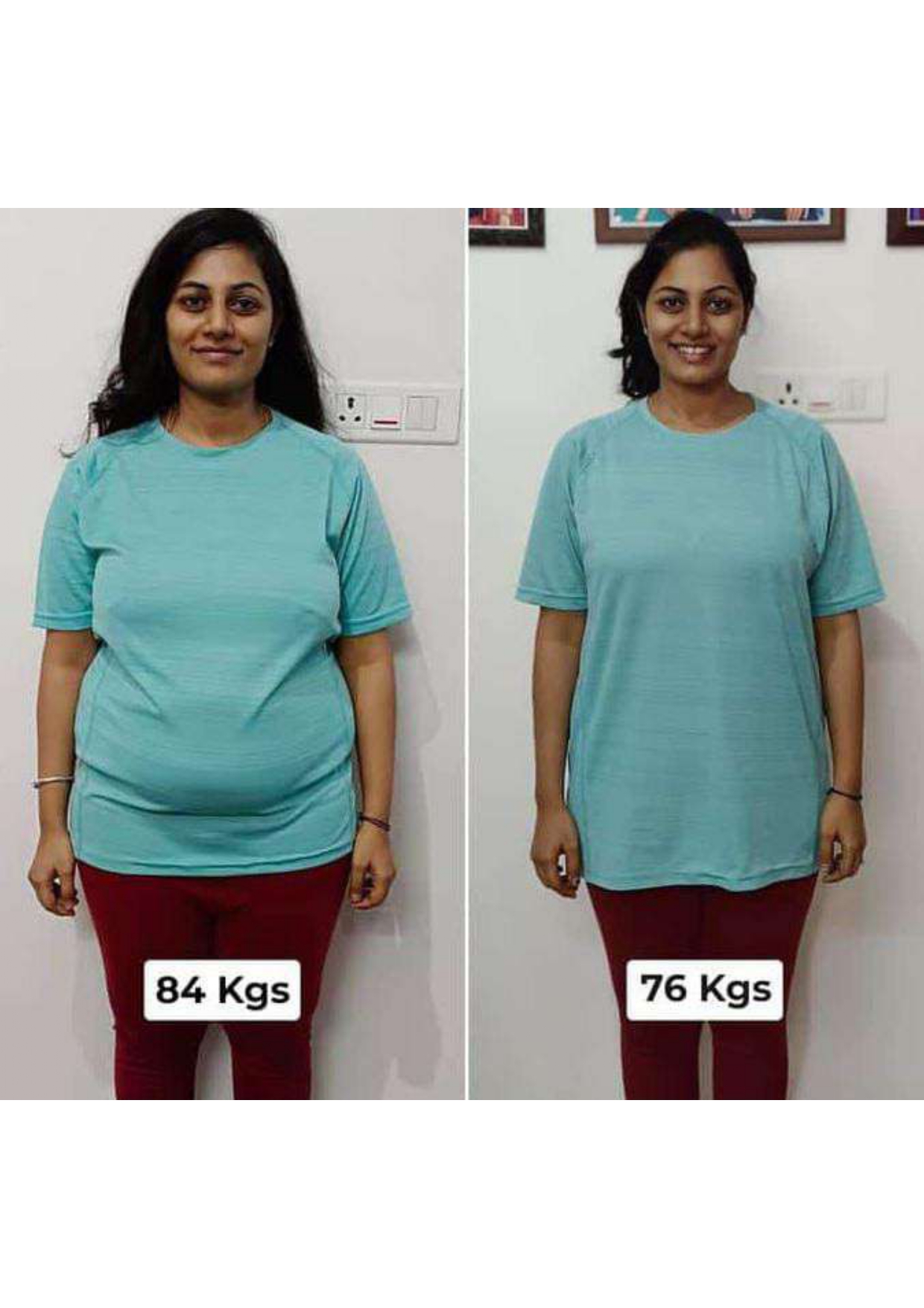 Kavita Singh - 8 kg ayurvedic weight loss transformation from Jaipur